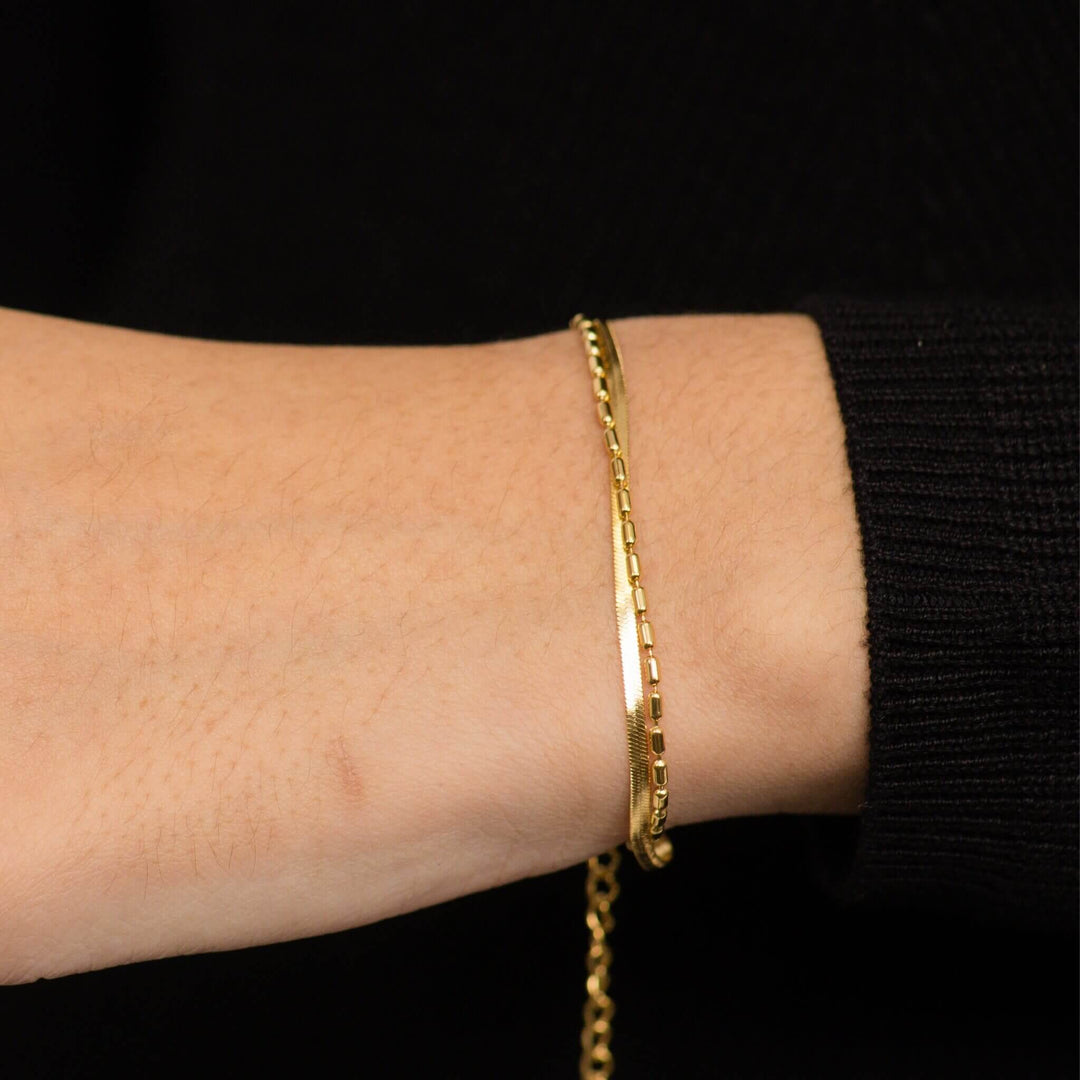 Beaded Snake Chain Bracelet