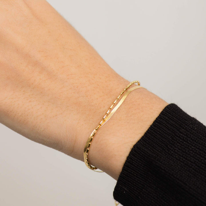 Beaded Snake Chain Bracelet