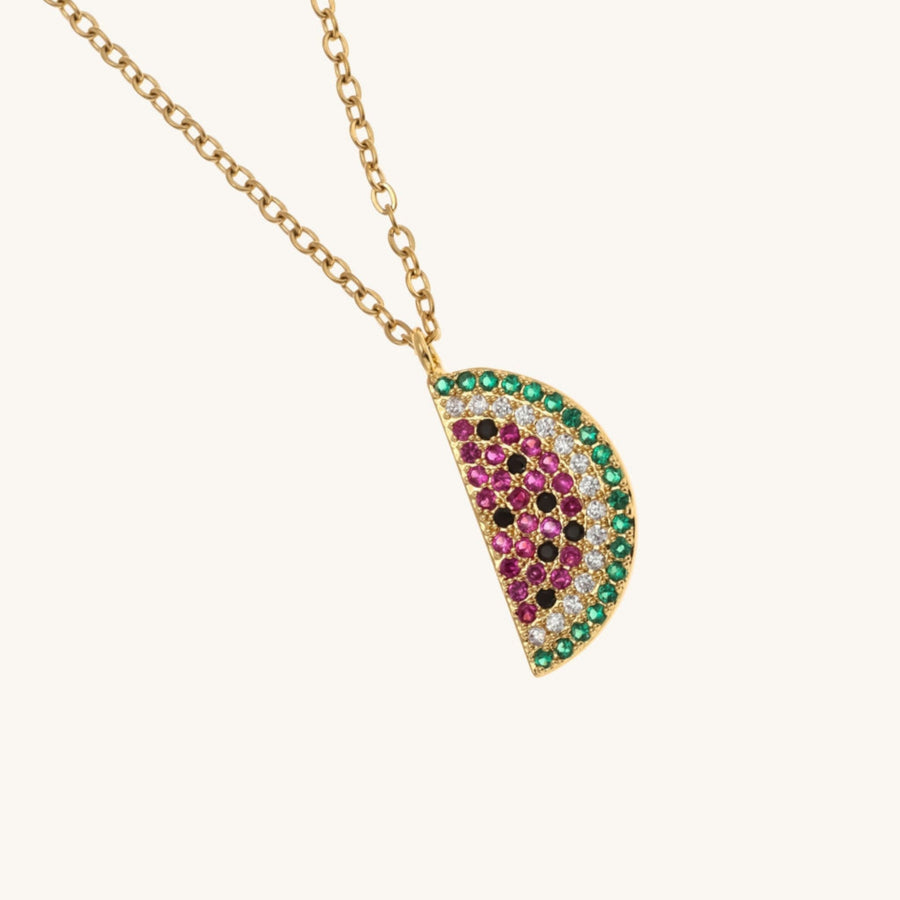 Watermelon Necklace with crystals