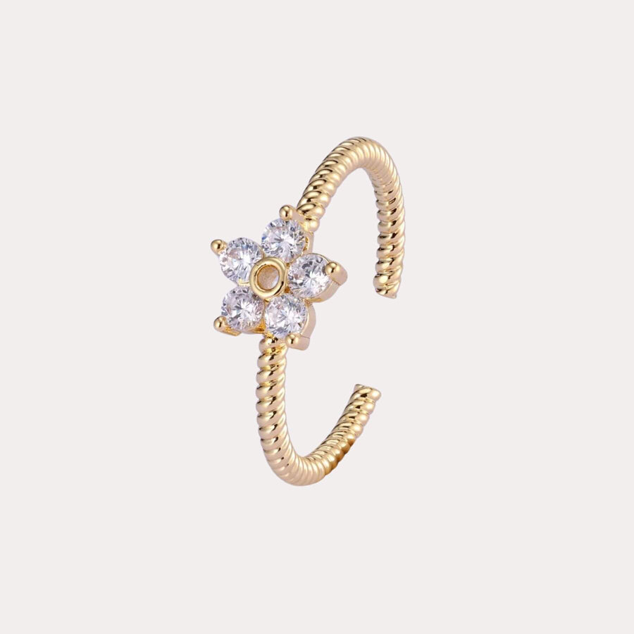 Crystal Floral Ring