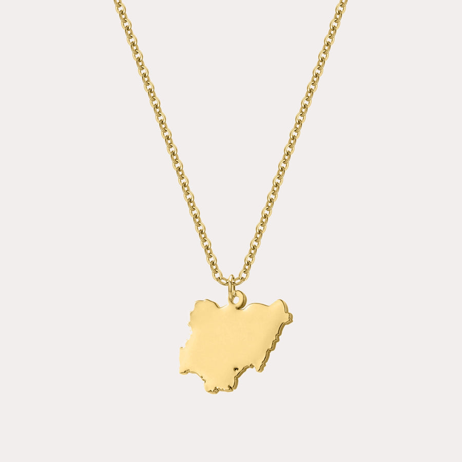Custom Map Necklace