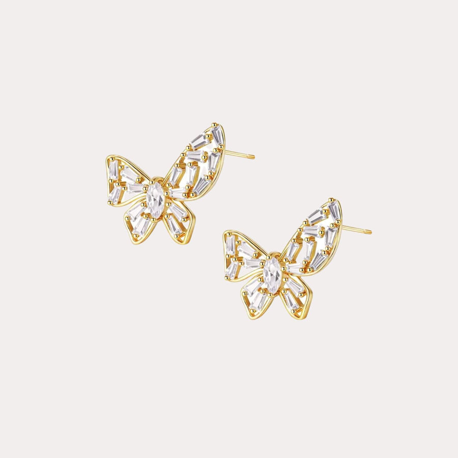 Mosaic Crystal Butterfly Earrings