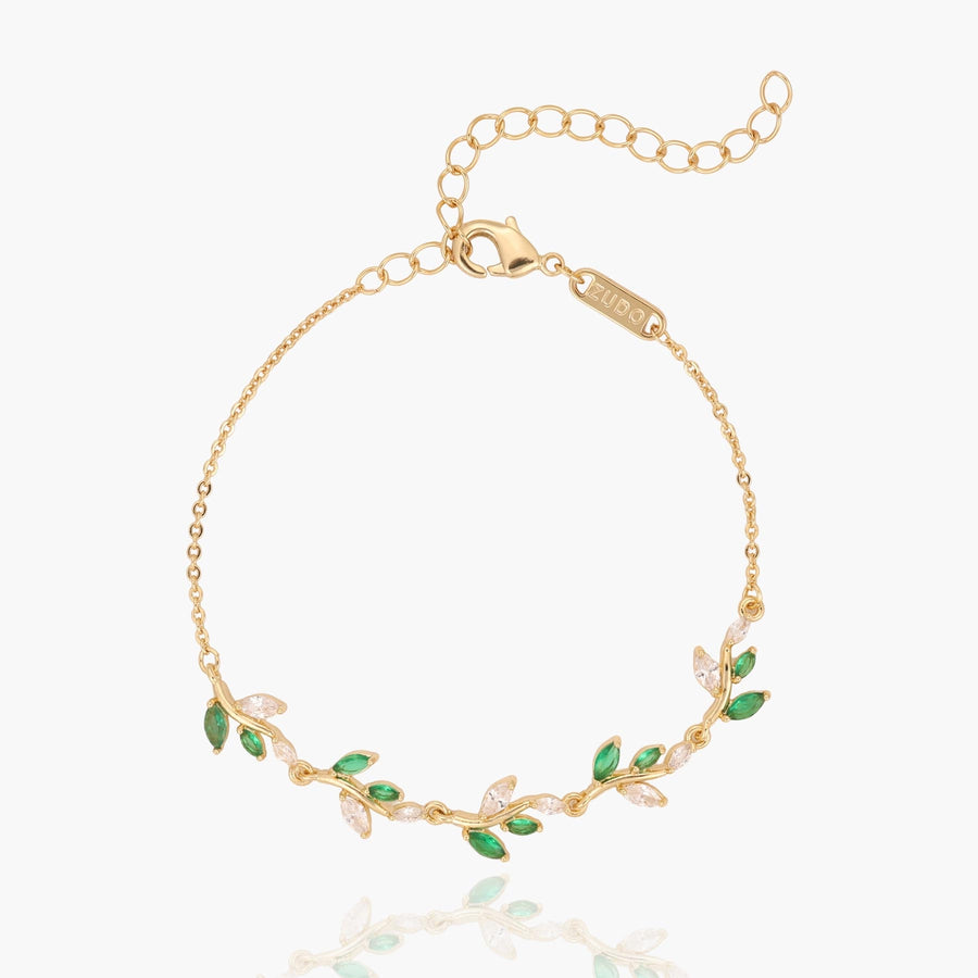 Palestine Crystal Olive Branch Bracelet