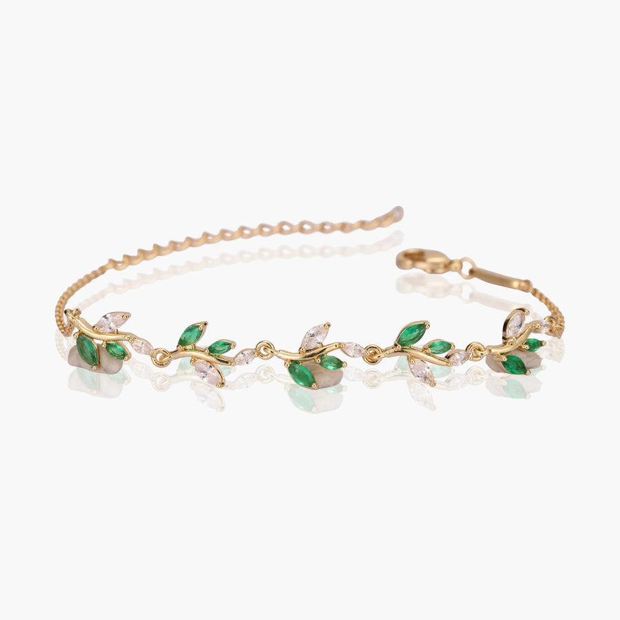 Palestine Crystal Olive Branch Bracelet