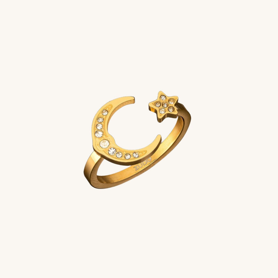 Star & Moon Ring
