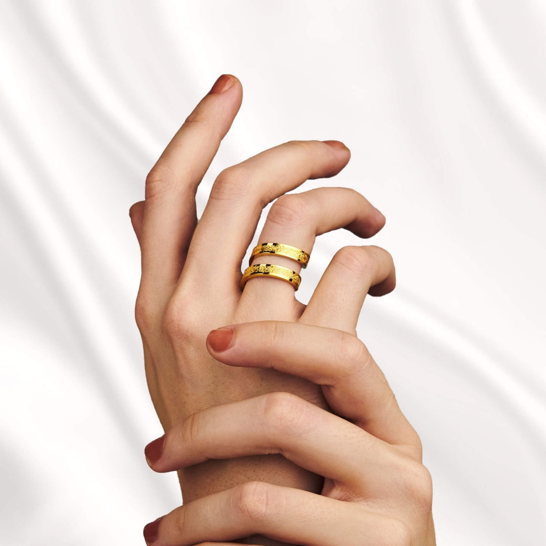 4-Qul Spiral Ring