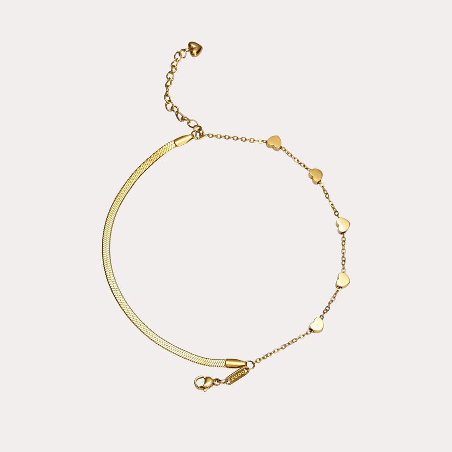 Layered Hearts Anklet