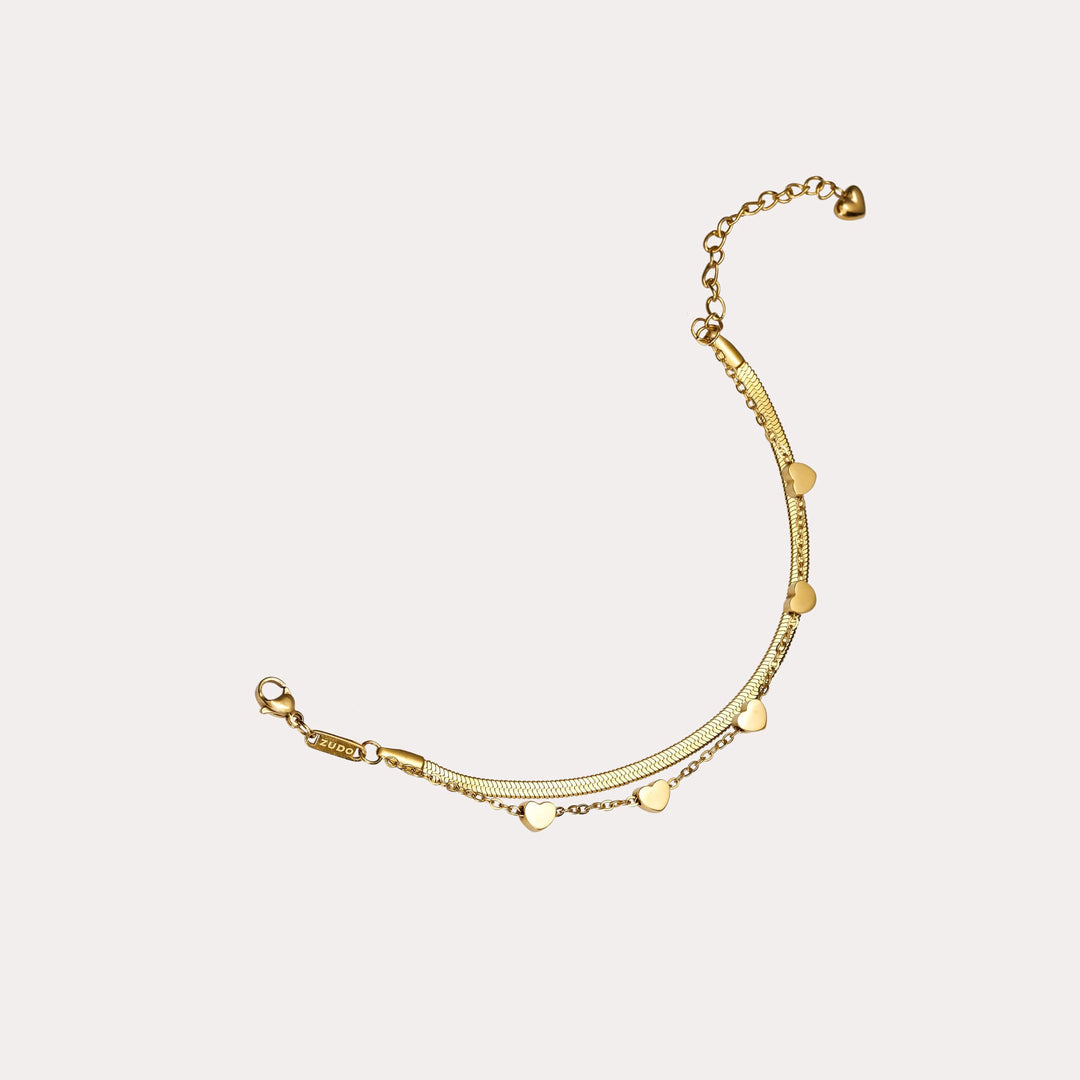 Layered Hearts Bracelet