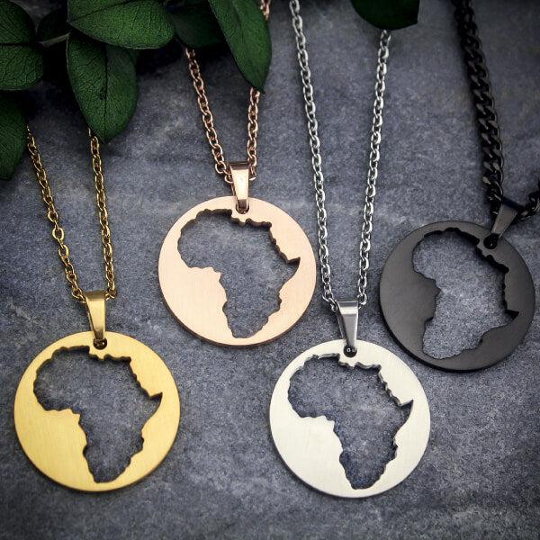 Africa Map Necklace