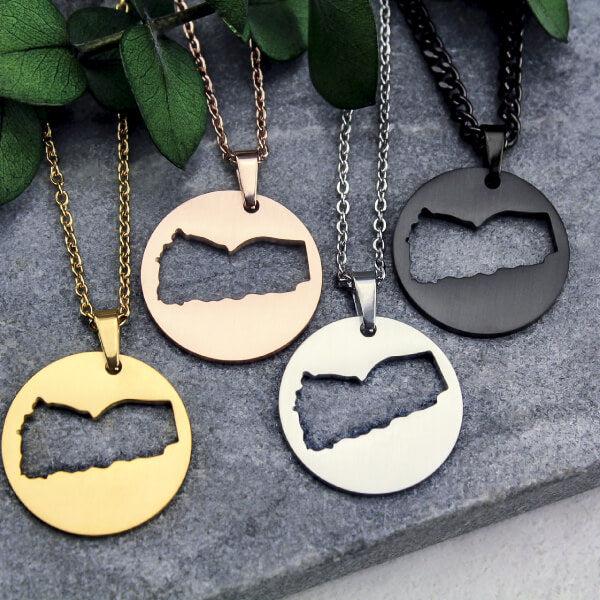 Yemen Map Necklace