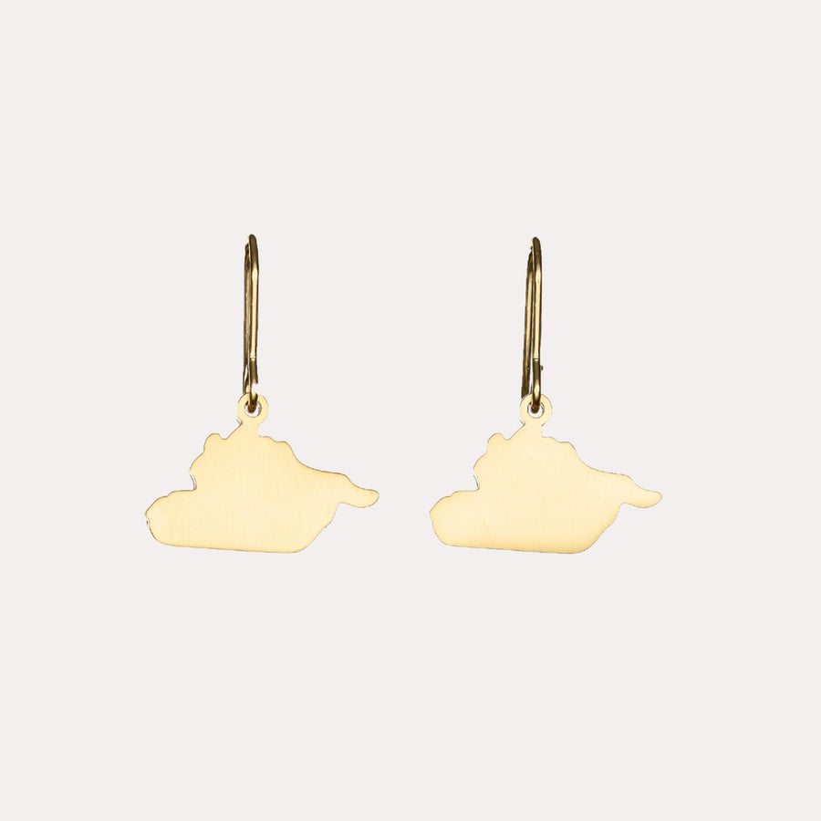 Syria Map Earrings