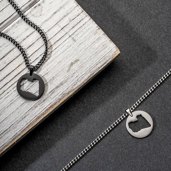 Libya Map Necklace
