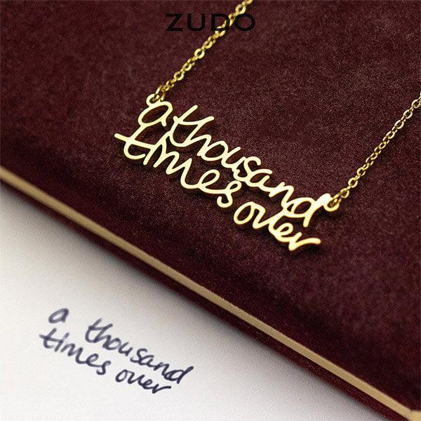 ZUDO custom handwriting jewelry