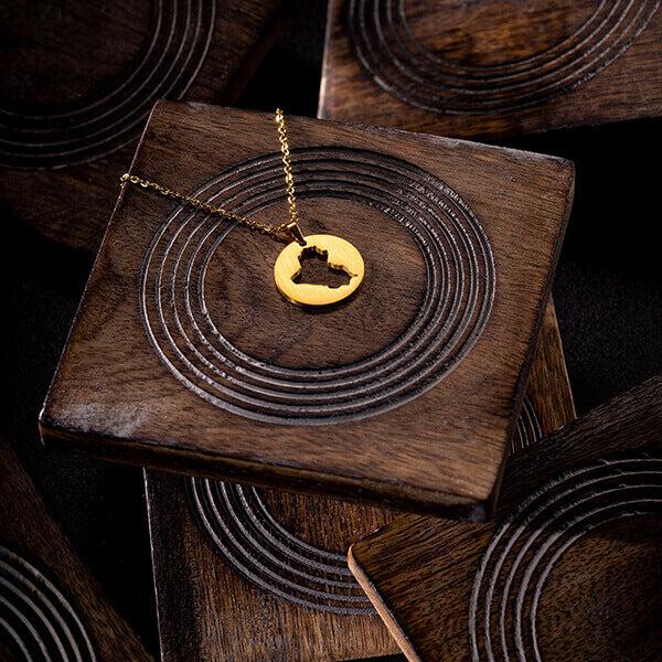Iraq Map Necklace