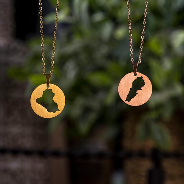ZUDO Iraq Map Necklace