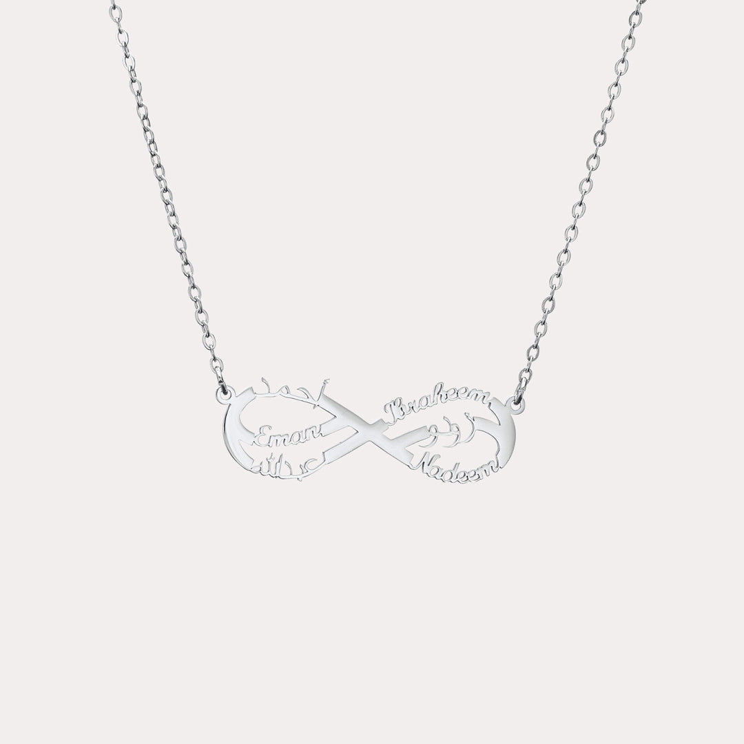 Personalized 6-Name Infinity Necklace
