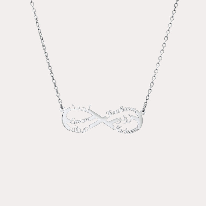 Personalized 6-Name Infinity Necklace