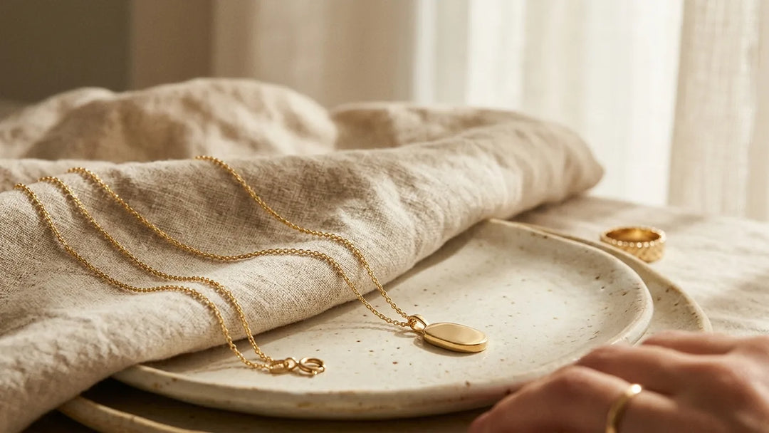 hypoallergenic gold necklace — ZUDO