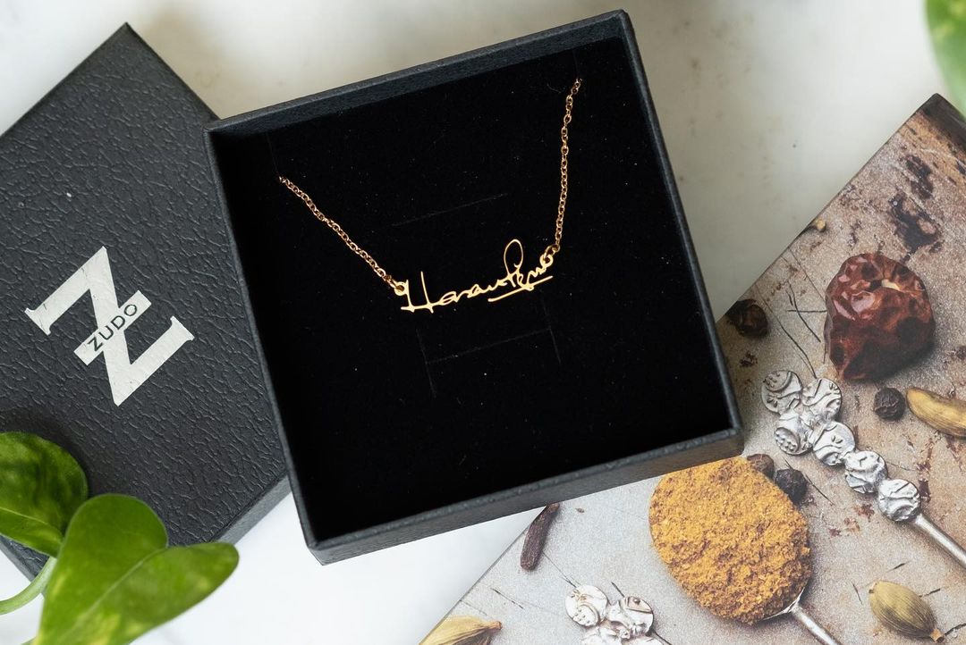 Custom Jewelry Handwriting Necklace Personalized Waterproof Gift Idea Sentimental Unique