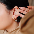 Crystal Floral Earrings - Image 2