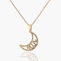 Allah Moon Crystal Calligraphy Necklace - Image 3