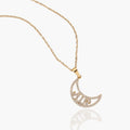 Allah Moon Crystal Calligraphy Necklace - Image 2