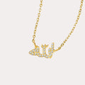 Allah | الله Calligraphy Crystal Necklace - Image 1