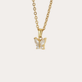Butterfly Crystal Charm Necklace - Image 2