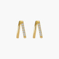 Crystal Accent Double Hoop Earrings - Image 8