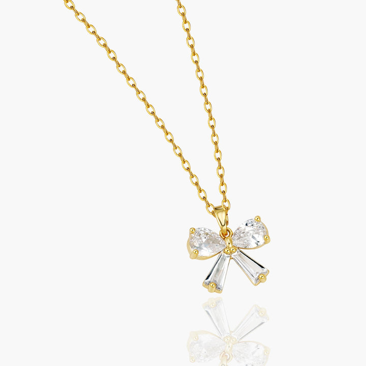 Crystal Bow Necklace