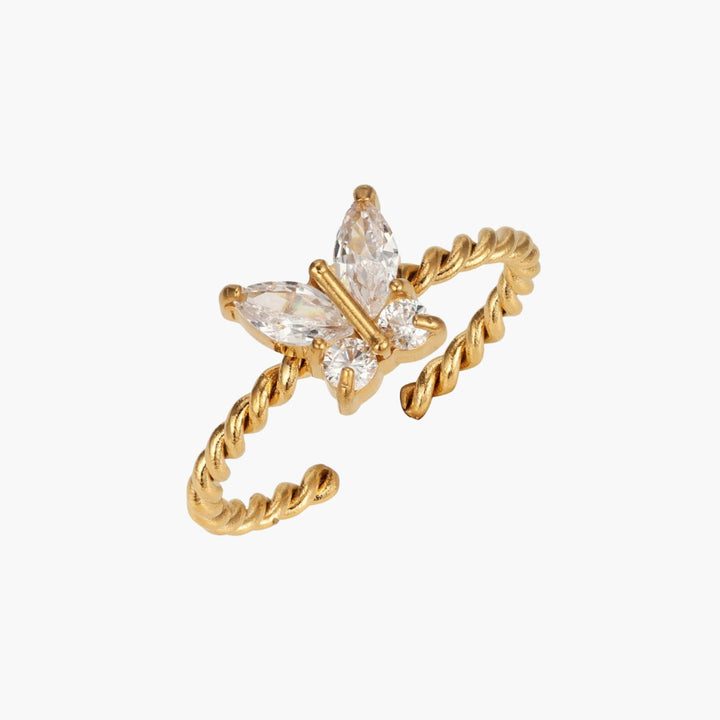 Crystal Butterfly Ring