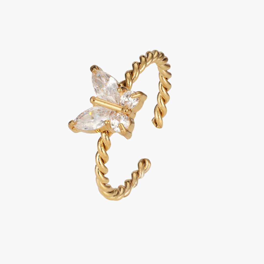 Crystal Butterfly Ring