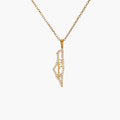 Crystal Palestine Map Necklace - Image 1