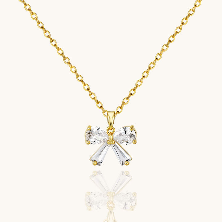 Crystal Bow Necklace