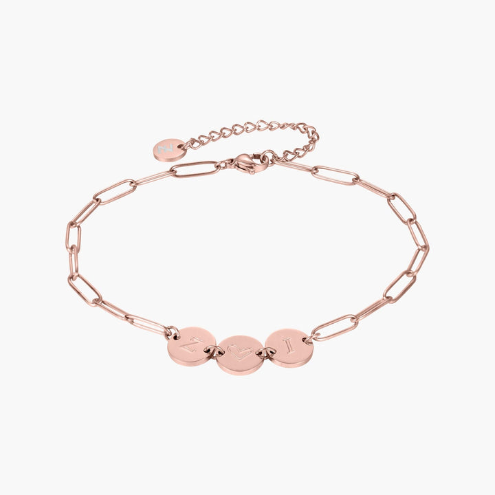 Custom 3-Initial Pin Chain Anklet