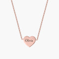 Custom Heart Engraved Name Necklace - Image 8