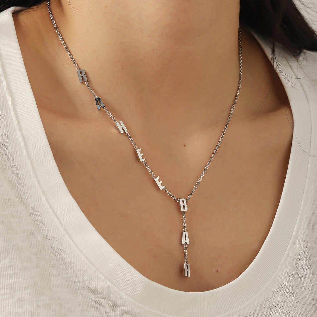 Custom Waterfall Name Necklace