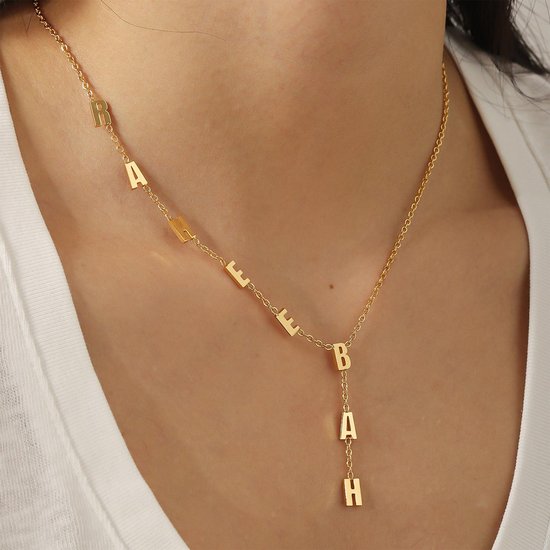 Custom Waterfall Name Necklace
