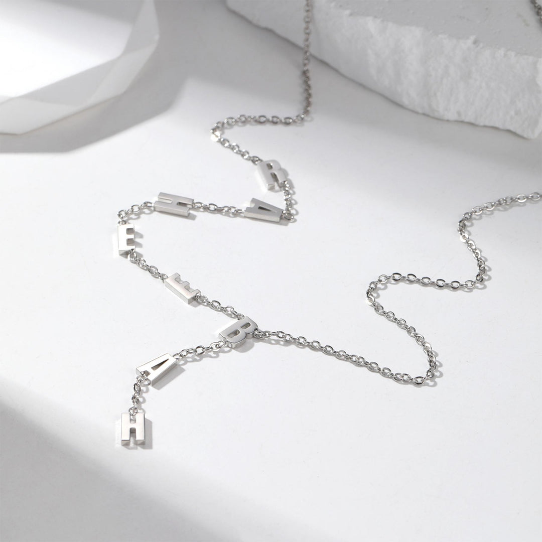 Custom Waterfall Name Necklace