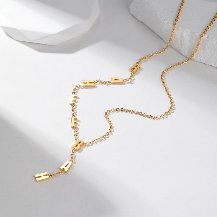 Custom Waterfall Name Necklace