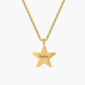 Custom Star Engraved Name Necklace - Image 1