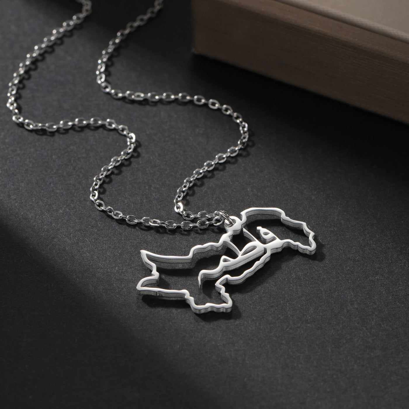 Custom Map Name Necklace | Pakistan