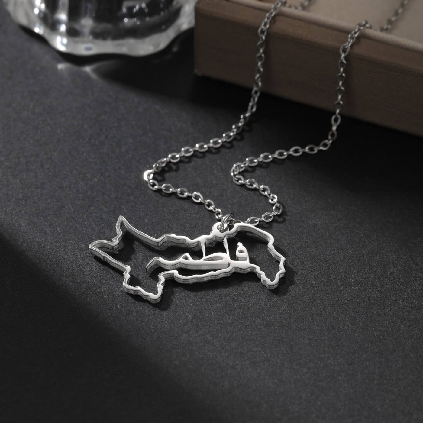Custom Map Name Necklace | Pakistan