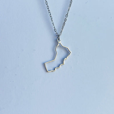 Custom Outline Map Necklace