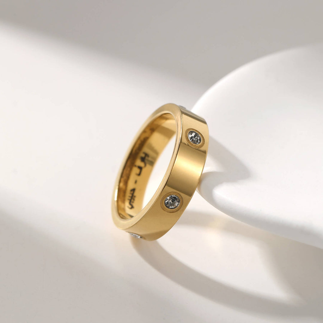 Custom Engraved Crystal Ring