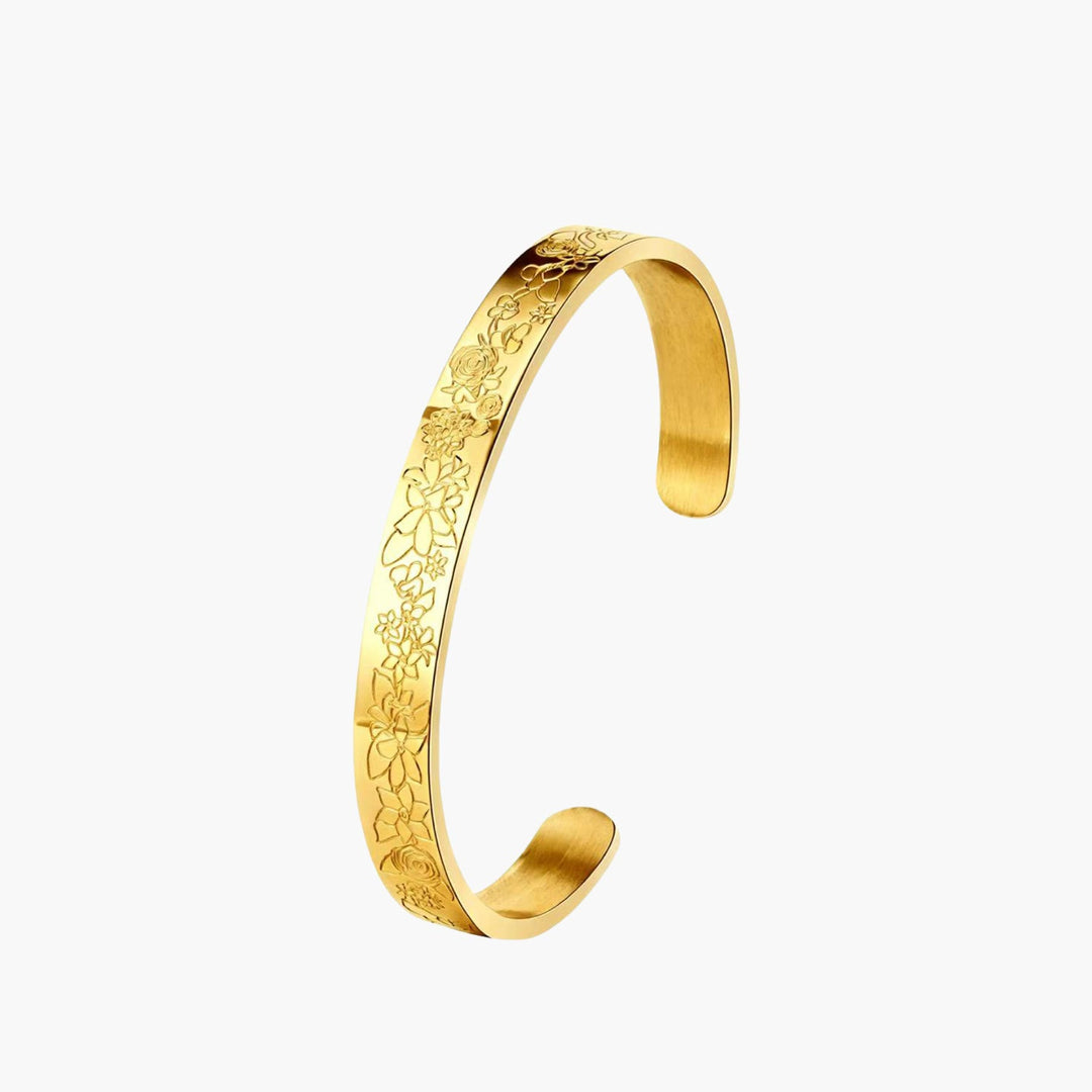 Golden Blooms | Floral Cuff