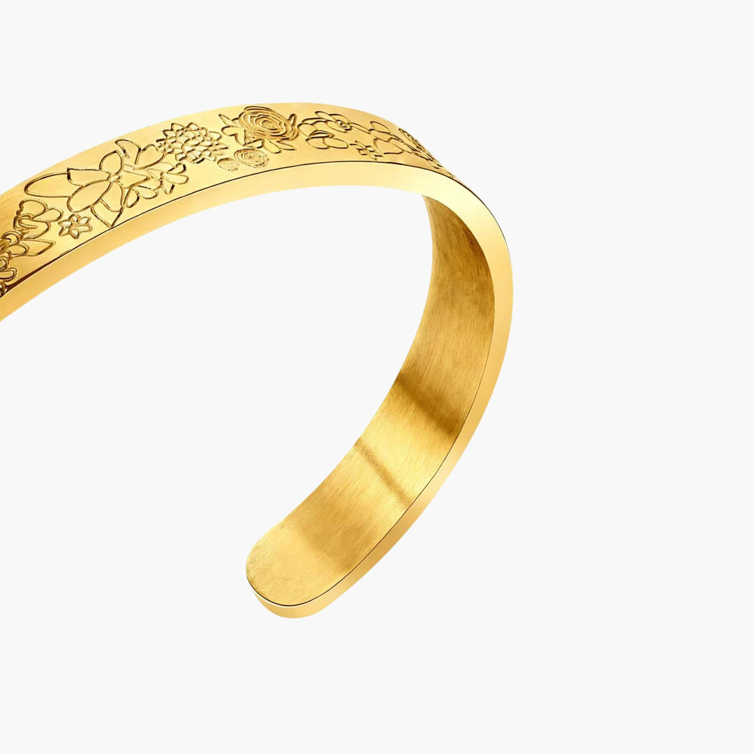 Golden Blooms | Floral Cuff