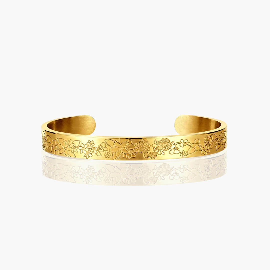 Golden Blooms | Floral Cuff