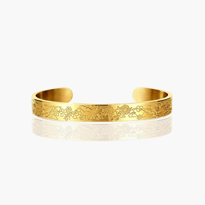 Golden Blooms | Floral Cuff