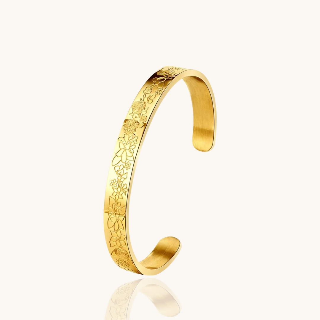 Golden Blooms | Floral Cuff